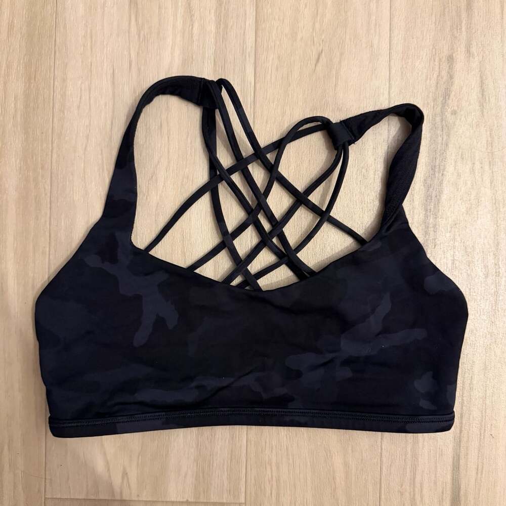 Lululemon Free To Be Bra Size 4 Incognito Camo Multi Grey